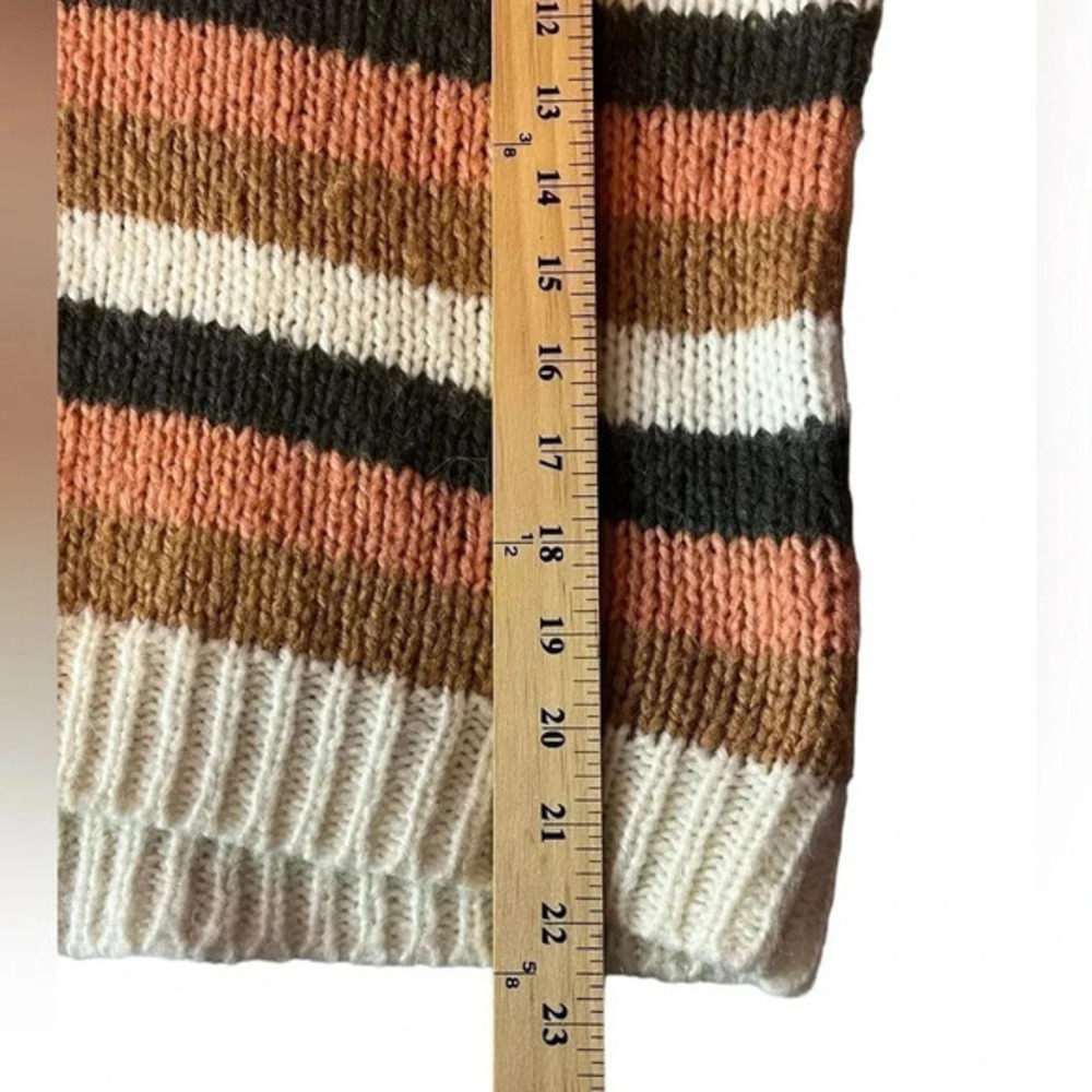 Madewell Balloon Sleeve Sweater in Stripe‎ Mix Women’s Size S Wool/Alpaca - Picture 6 of 12